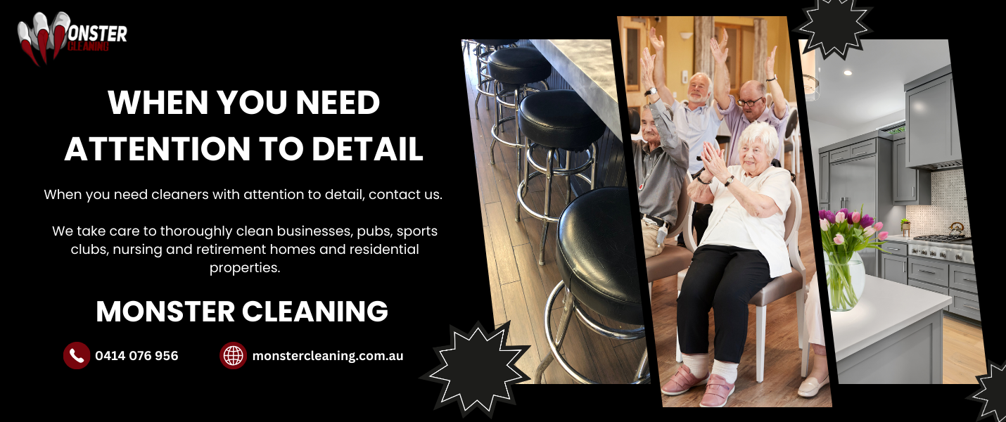 Professional cleaners of nursing homes, pubs and retirement homes.